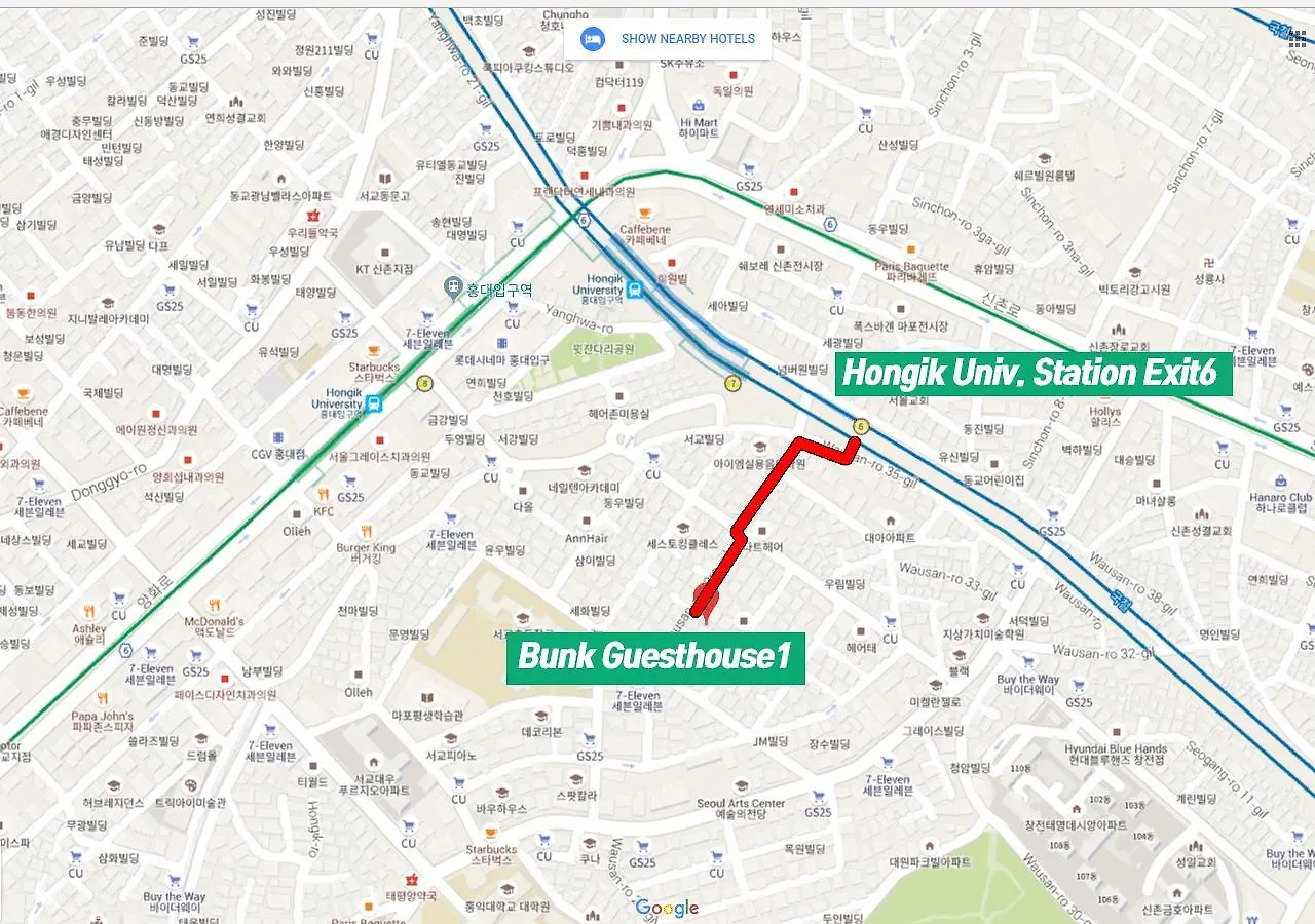 Guest house Bunk Guesthouse Hongdae Seoul